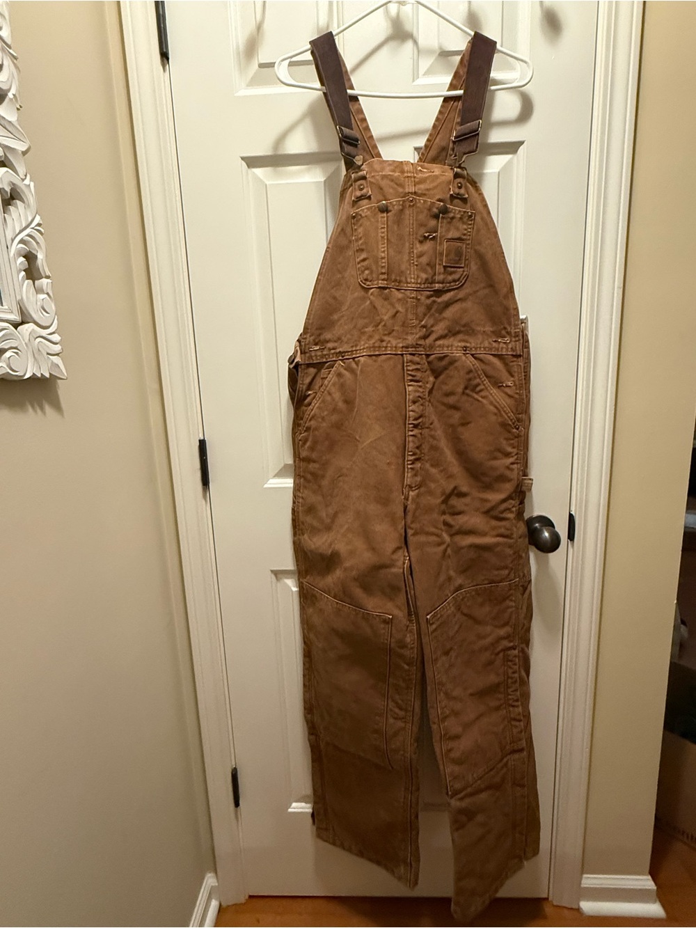 Carhartt Brown Canvas Bib Overalls